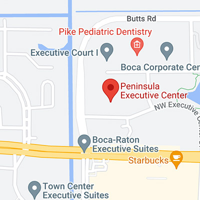 Map view of Boca-Raton Peninsula Executive Center location.