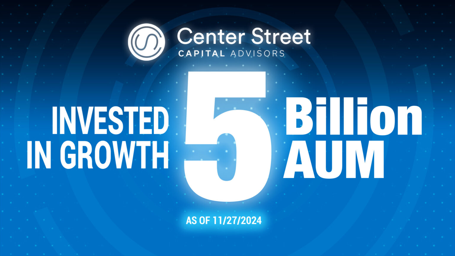 Center Street Capital Advisors - invested in growth - 5 billion Aum - As of 11/27/2024